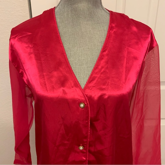 VICTORIA’S SECRET gold label size S vintage short gown original pearl buttons - Picture 2 of 13